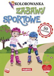 Kolorowanki z naklejkami | ZABAWY SPORTOWE - Wydawnictwo MARTEL | Świat Kolorowanek